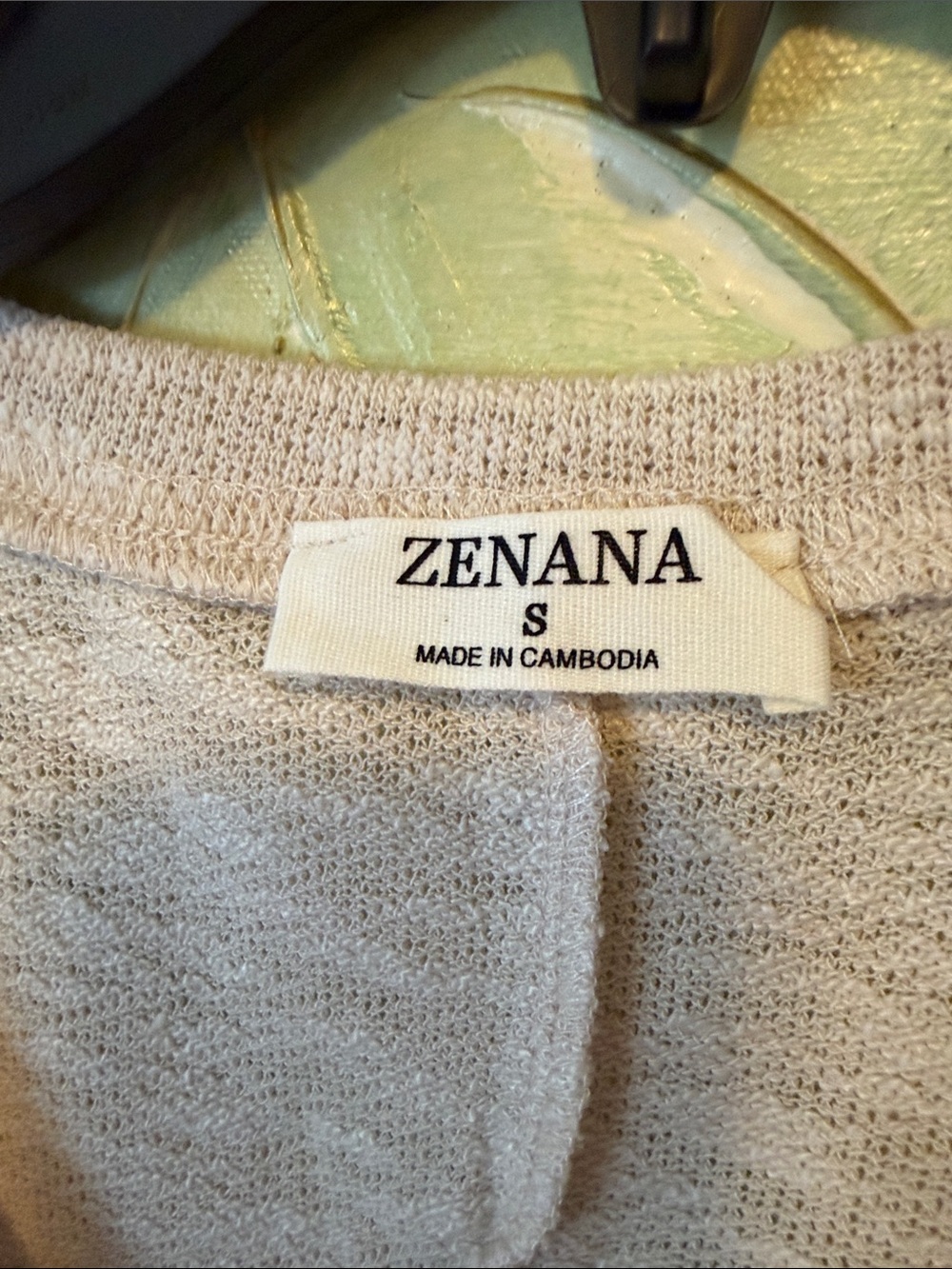 Zenana Hacci V-Neck Short Sleeve Boxy Top in Cream Mult sizes S-XL - Picture 2 of 7